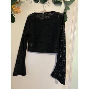 Womens Sweaters Lightweight Casual Long Sleeve Loose Crochet Hollow Out Knit Sma